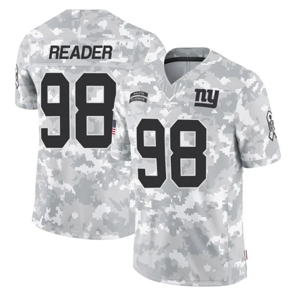 NY.Giants #98 DJ Reader Player Arctic Camo Salute To Service Limited Game Gdoa Stitched Jerseys