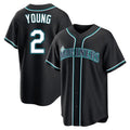 S.Mariners #2 Cole Young Player Black Fashion Home Limited Fdoa Stitched Jerseys
