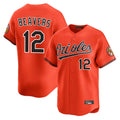 B.Orioles #12 Dylan Beavers Player Orange Limited Home Game Gdoa Stitched Jerseys