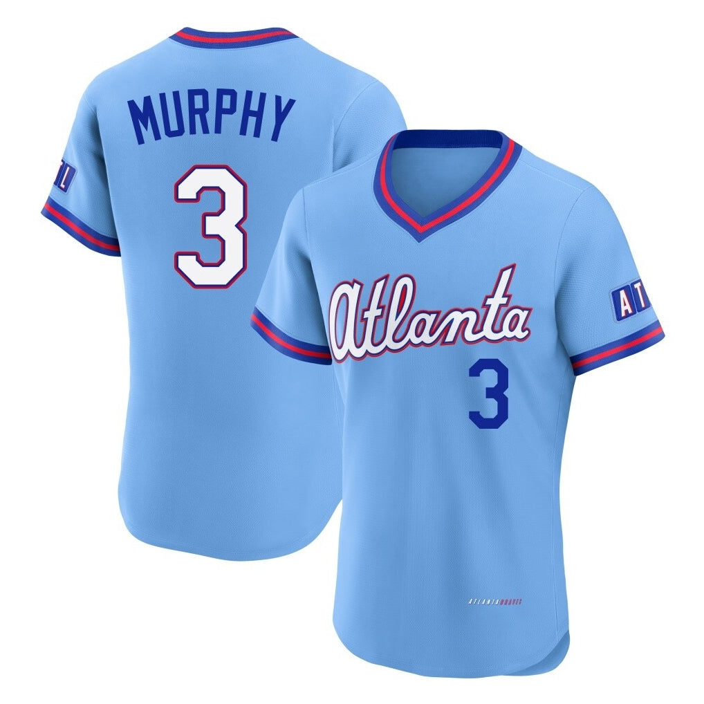 A.Braves #3 Dale Murphy Player Powder Blue 2026 City Connect T-shirt Limited Elite Home Game Gdoa Stitched Jerseys