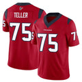 H.Texans #75 Wyatt Teller Player Red Limited Vapor F.U.S.E. Home Game Gdoa Stitched Jerseys