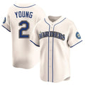 S.Mariners #2 Cole Young Player Cream Home Limited Fdoa Stitched Jerseys