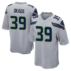 S.Seahawks #39 Ty Okada Player Gray Home Game Gdoa Stitched Jerseys