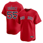 B.Red Sox #55 Ranger Su¨¢rez Player Red Limited Home Game Gdoa Stitched Jerseys