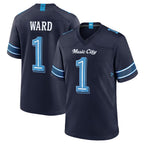 T.Titans #1 Cam Ward Player Navy 2026 Rivalries Collection Home Game Gdoa Stitched Jerseys