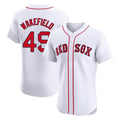 B.Red Sox #49 Tim Wakefield Player White Limited Elite Home Game Gdoa Stitched Jerseys