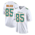 M.Dolphins #85 Greg Dulcich Player White Fashion Home Game Gdoa Stitched Jerseys