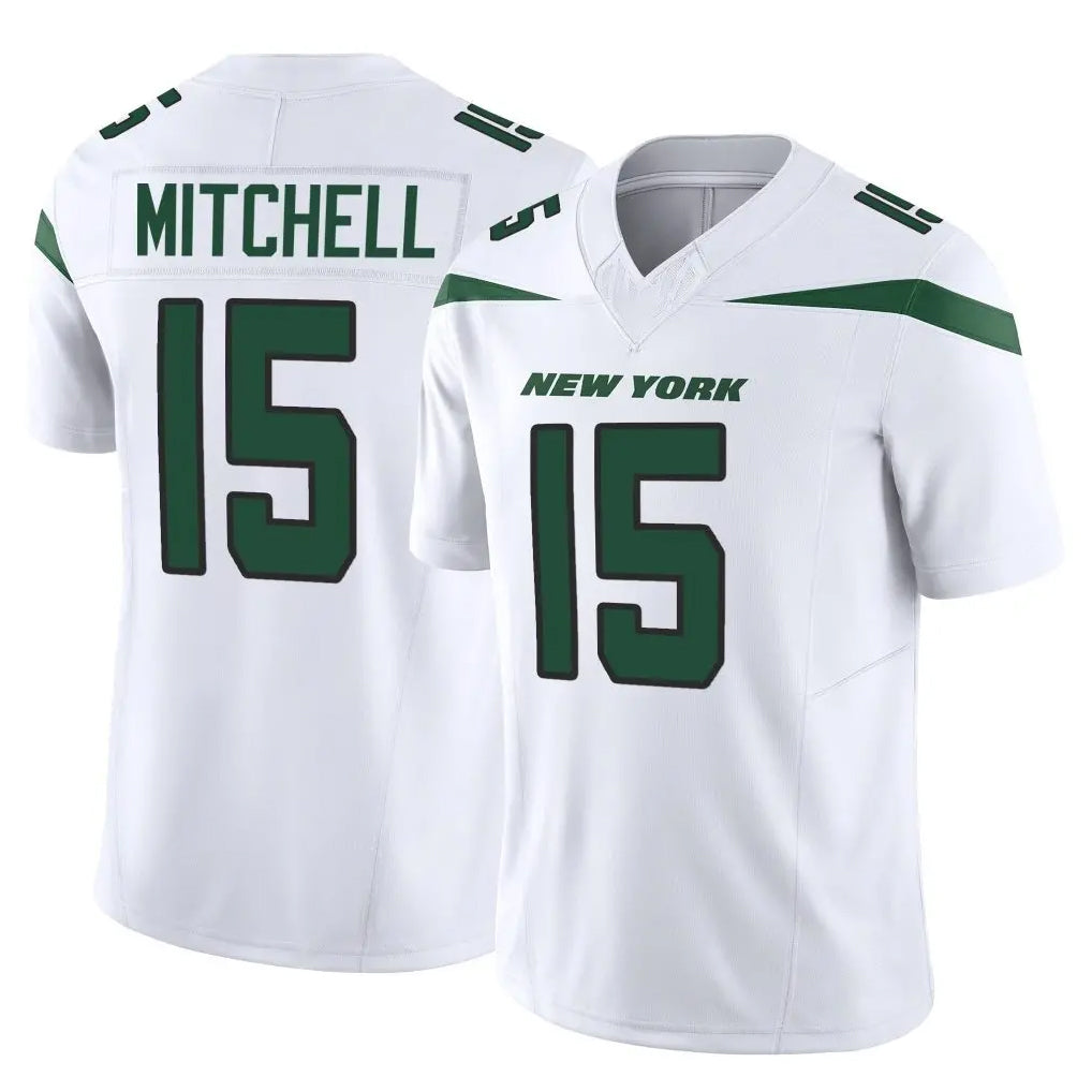 NY.Jets #15 Adonai Mitchell Player White Limited Vapor F.U.S.E. Home Game Gdoa Stitched Jerseys