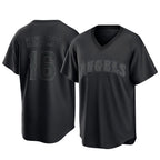 LA.Angels #16 Yusei Kikuchi Player Black Pitch Fashion T-shirt Fdoa Stitched Jerseys