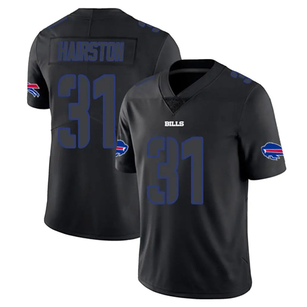 B.Bills #31 Maxwell Hairston Player Black Impact Limited Home Game Gdoa Stitched Jerseys