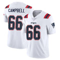 NE.Patriots #66 Will Campbell Player White Vapor Untouchable Home Game Gdoa Stitched Jerseys