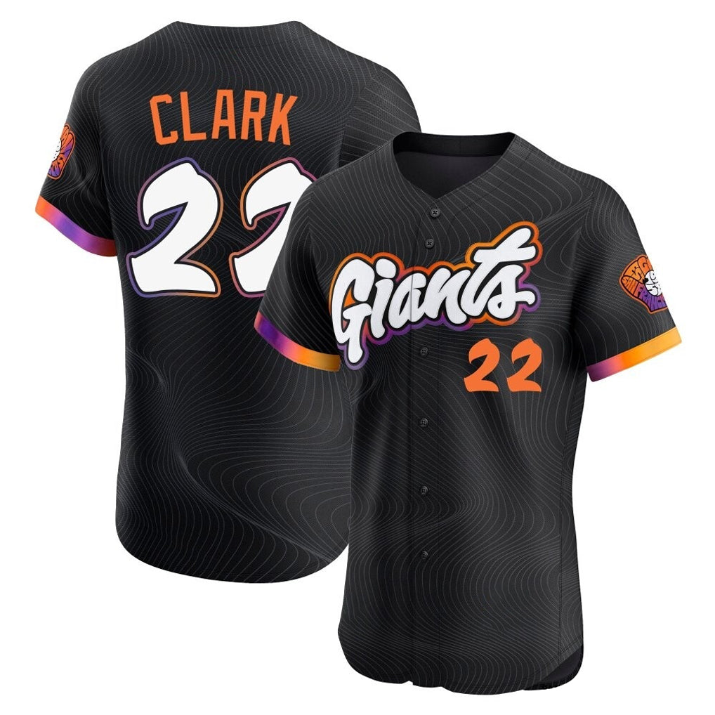 SF.Giants #22 Will Clark Player Black 2025 City Connect Home Limited Elite Fdoa Stitched Jerseys