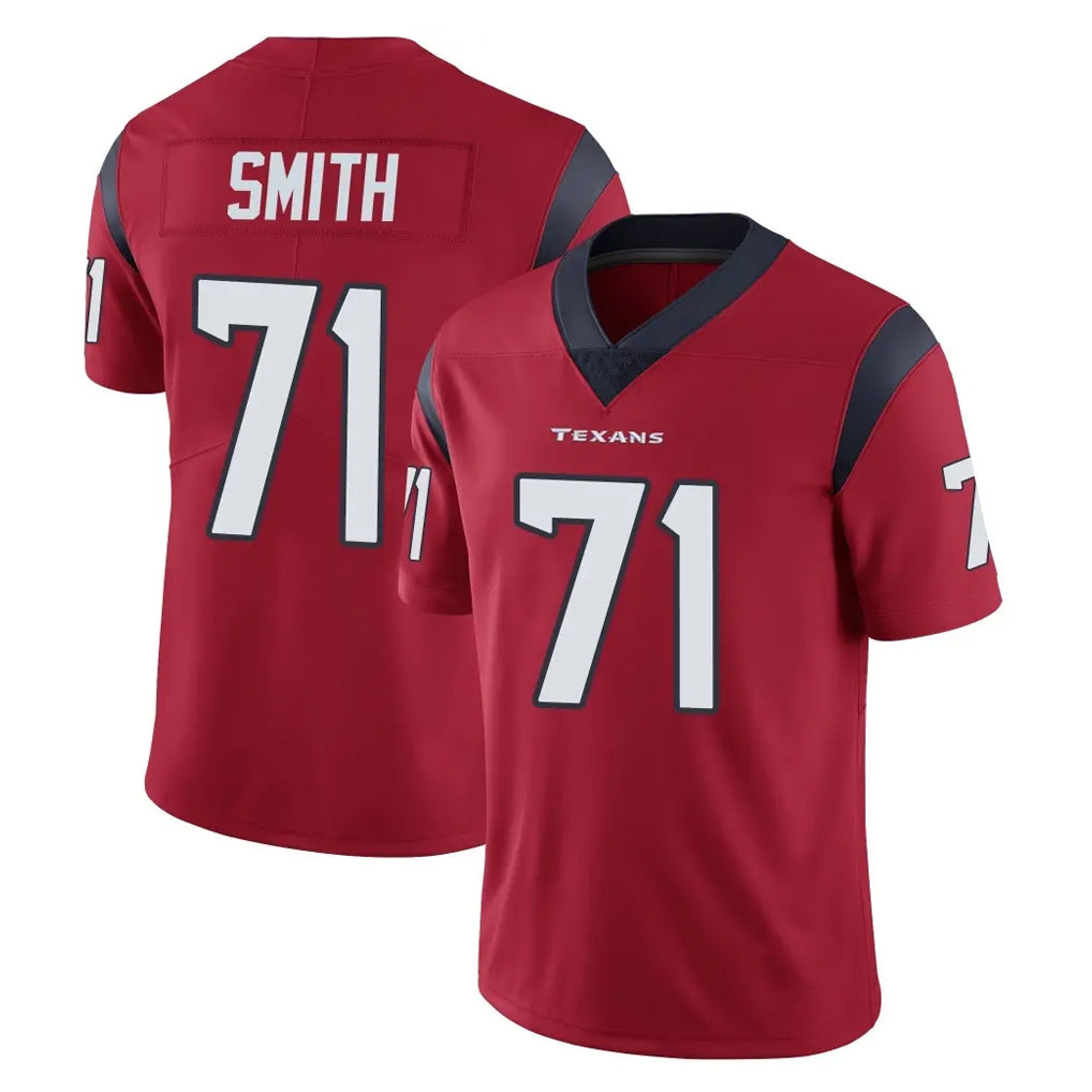 H.Texans #71 Braden Smith Player Red Limited Vapor Untouchable Home Game Gdoa Stitched Jerseys