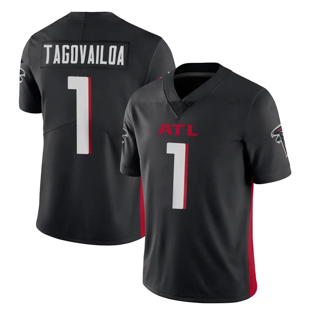 A.Falcons #1 Tua Tagovailoa Player Black Vapor Untouchable Limited Home Game Gdoa Stitched Jerseys
