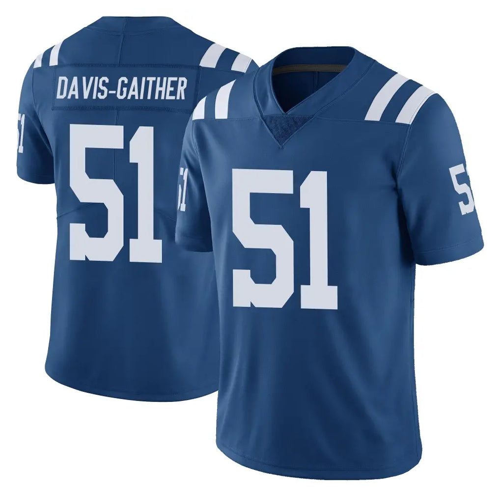IN.Colts #51 Akeem Davis-Gaither Player Royal Limited Vapor Untouchable Home Game Gdoa Stitched Jerseys