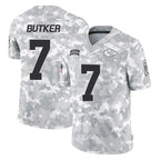 KC.Chiefs #7 Harrison Butker Player Arctic Camo Salute To Service Limited Game Gdoa Stitched Jerseys