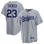 LA.Dodgers #23 Kyle Tucker Player Gray Game Fdoa Stitched Jerseys