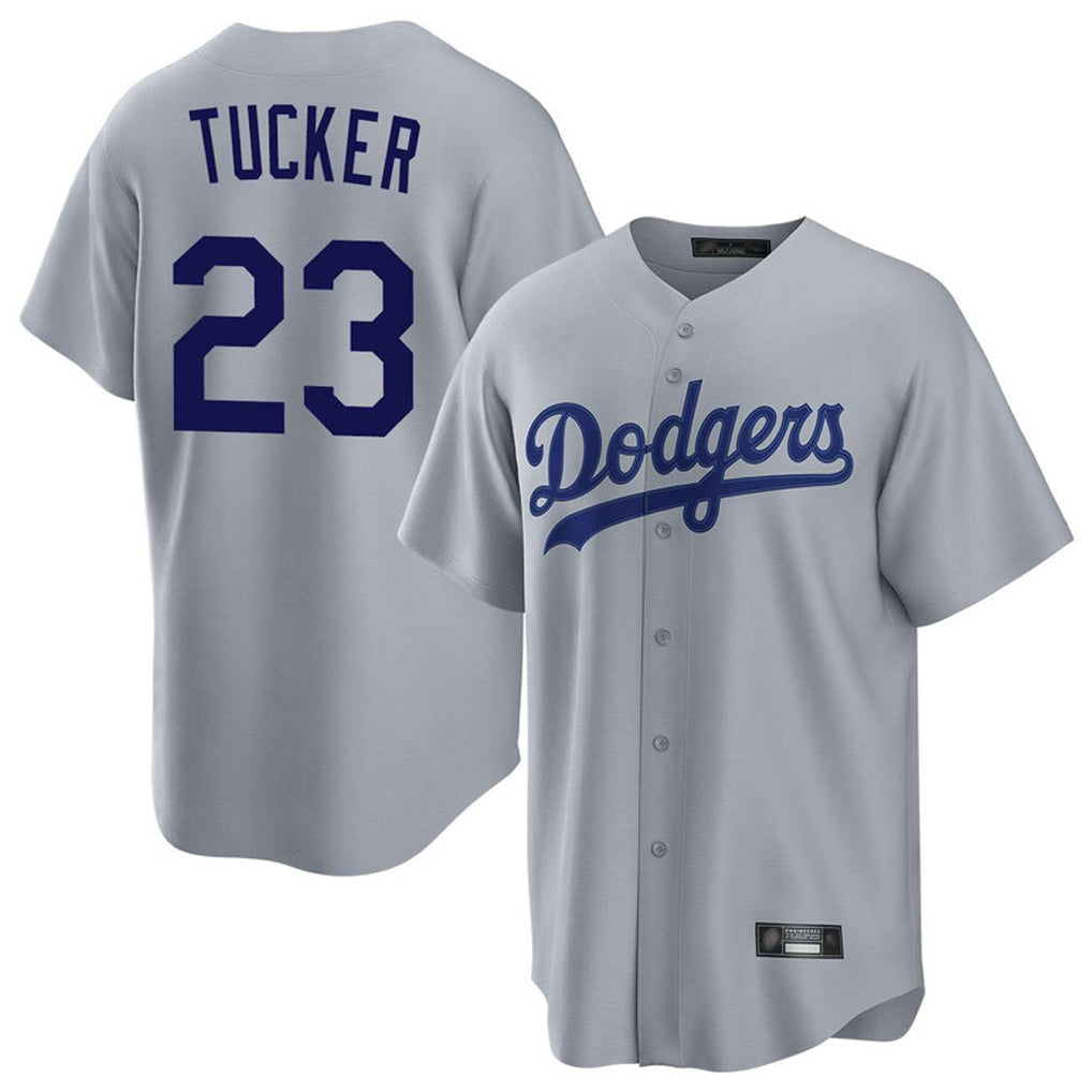 LA.Dodgers #23 Kyle Tucker Player Gray Game Fdoa Stitched Jerseys