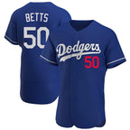LA.Dodgers #50 Mookie Betts Player Royal Limited Elite Home Fdoa Stitched Jerseys