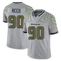 S.Seahawks #90 Jarran Reed Player Grey Limited 2025 Rivalries Collection Home Game Gdoa Stitched Jerseys