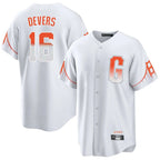 SF.Giants #16 Rafael Devers Player White City Connect Home Game Fdoa Stitched Jerseys