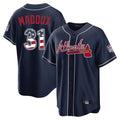 A.Braves #31 Greg Maddux Player Navy USA 250 Fourth Of July Limited Home Game Gdoa250Ys Stitched Jerseys