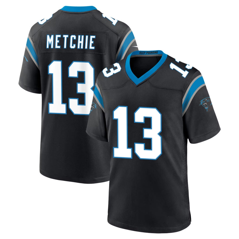 C.Panthers #13 John Metchie III Player Black Limited Home Game Gdoa Stitched Jerseys