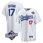 LA.Dodgers #17 Shohei Ohtani Player White World Series Home Game Fdoa Stitched Jerseys