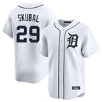 D.Tigers #29 Tarik Skubal Player White Home Limited Gdoa Stitched Jerseys