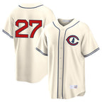 C.Cubs #27 Seiya Suzuki Player Cream Field of Dreams Home Game Gdoa Stitched Jerseys
