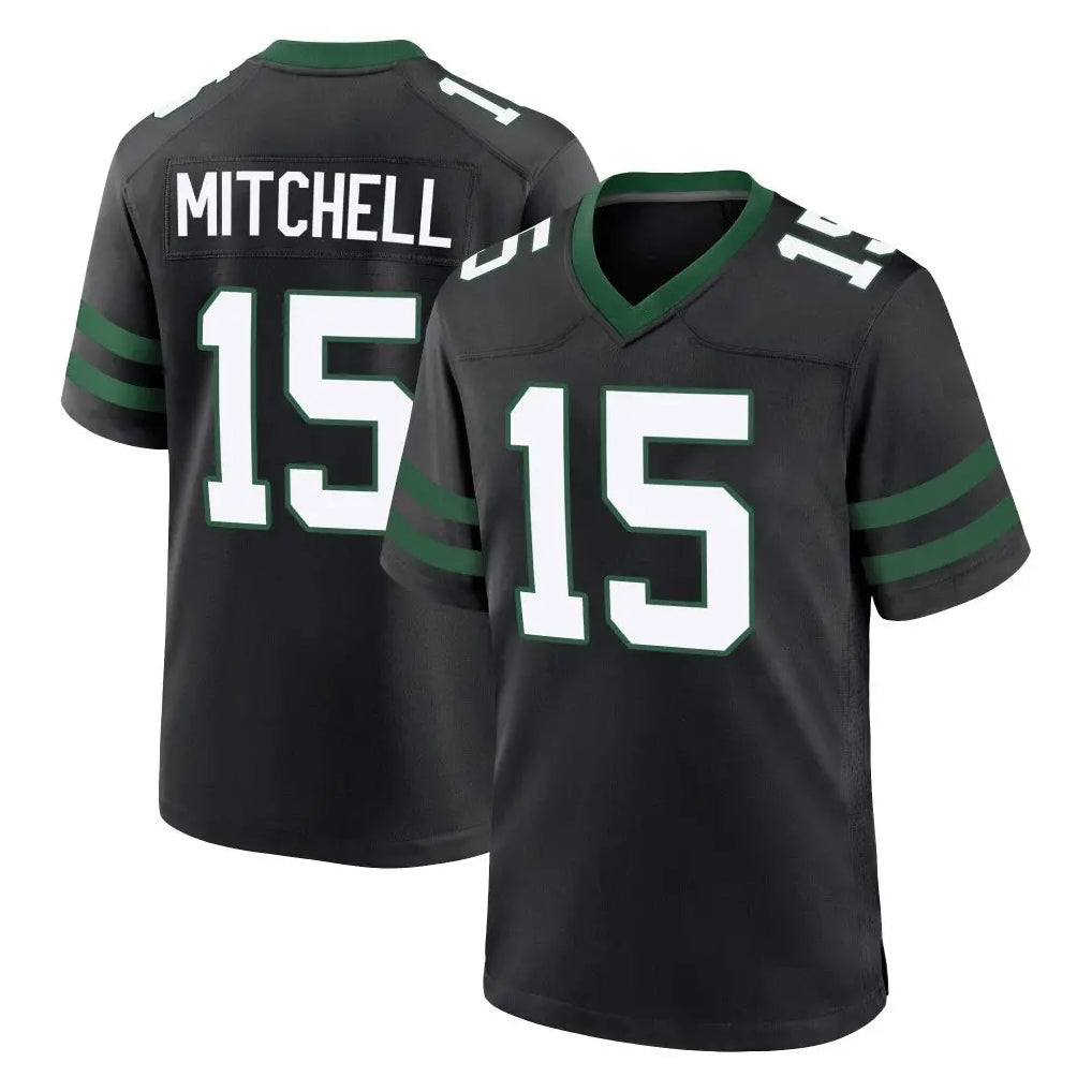NY.Jets #15 Adonai Mitchell Player Black Legacy Home Game Gdoa Stitched Jerseys