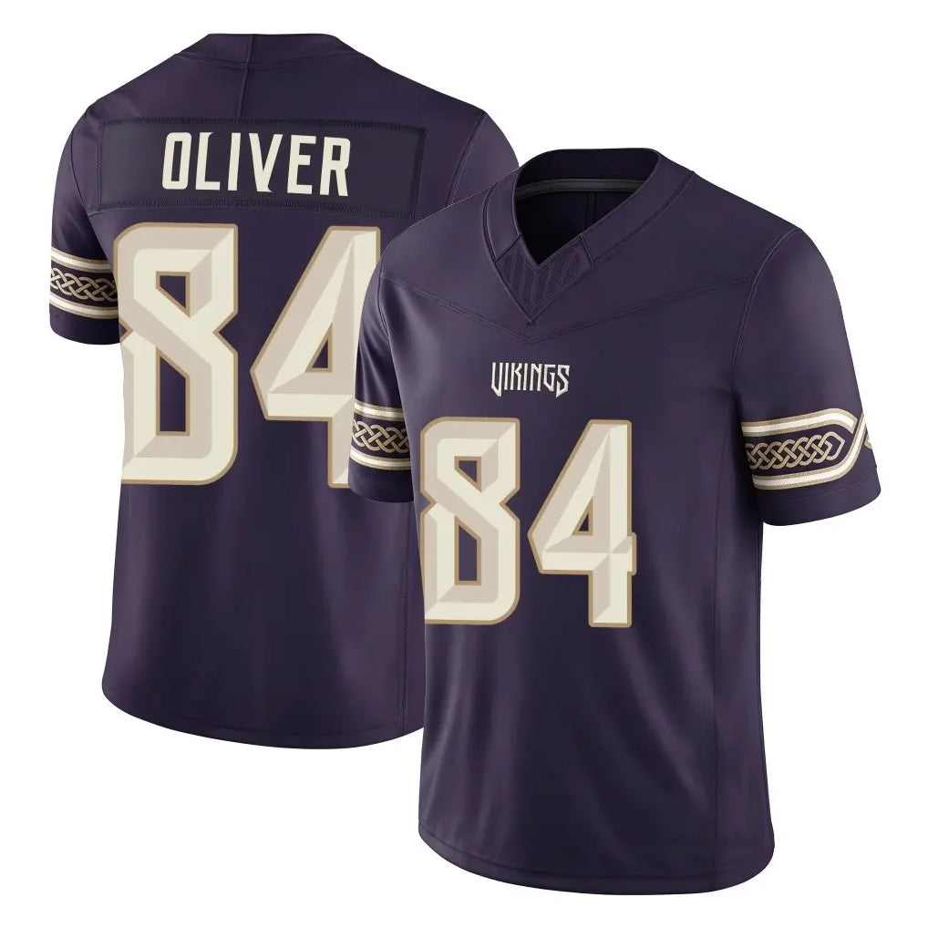 MN.Vikings #84 Josh Oliver Player Purple Limited 2026 Rivalries Collection Home Game Gdoa Stitched Jerseys