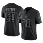 D.Cowboys #60 Tyler Guyton Player Black Limited Reflective Home Game Gdoa Stitched Jerseys