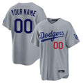 Custom LA.Dodgers Gray Road Home Game Any Name & Number Gdoa Stitched Jerseys