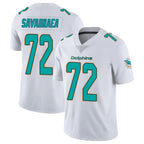 M.Dolphins #72 Jonah Savaiinaea Player White Limited Vapor Untouchable Home Game Gdoa Stitched Jerseys