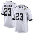 J.Jaguars #23 Foyesade Oluokun Player White Home Game Gdoa Stitched Jerseys