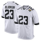 J.Jaguars #23 Foyesade Oluokun Player White Home Game Gdoa Stitched Jerseys