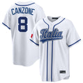 S.Mariners #8 Dominic Canzone Player White Italy 2026 World Classic Home Game Fdoa Stitched Jerseys