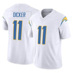 LA.Chargers #11 Cameron Dicker Player White Limited Vapor F.U.S.E. Home Game Gdoa Stitched Jerseys
