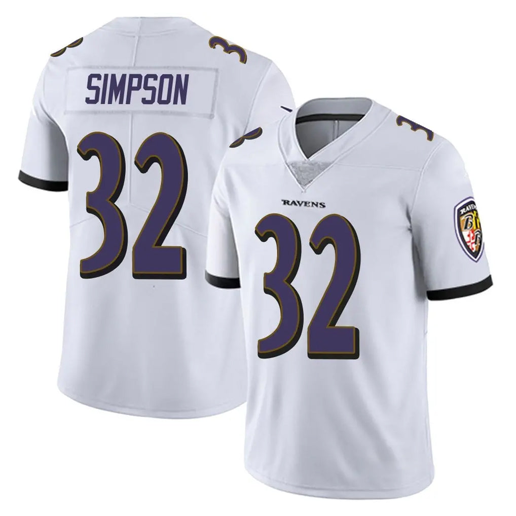 B.Ravens #32 Trenton Simpson Player White Vapor F.U.S.E. Limited Gdoa Stitched Jerseys