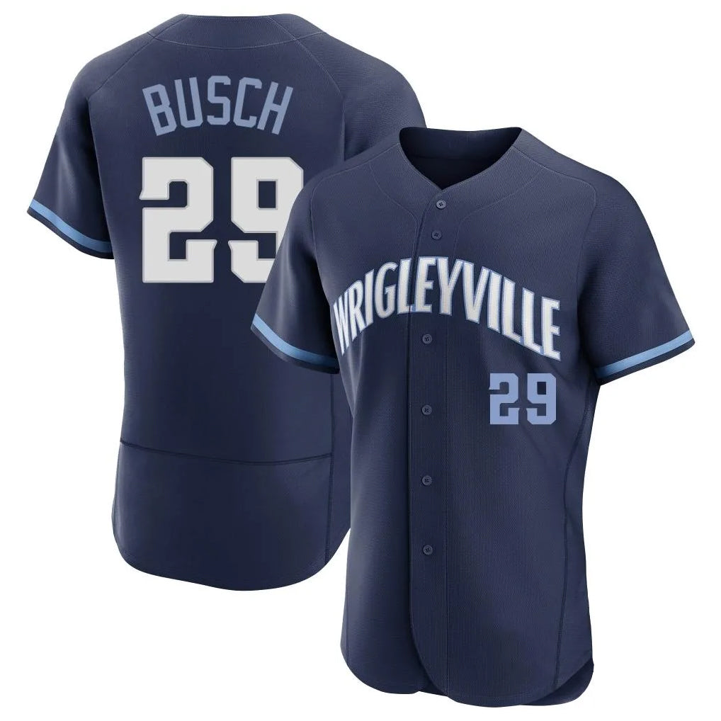 C.Cubs #29 Michael Busch Player Navy City Connect Limited Elite Home Gdoa Stitched Jerseys
