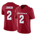 A.Cardinals #2 Will Johnson Player Cardinal Vapor F.U.S.E. Limited Home Game Gdoa Stitched Jerseys