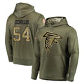 A.Falcons #54 Brandon Dorlus Player Olive Salute to Service Hoodies Gdoa Stitched Jerseys