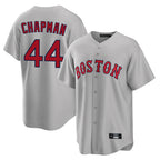 B.Red Sox #44 Aroldis Chapman Player Gray Road Home Game Gdoa Stitched Jerseys