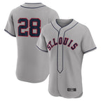 St. Louis Cardinals #28 Nolan Arenado Player Gray Home Limited Elite Fdoa Stitched Jerseys