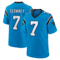 C.Panthers #7 Tre'von Moehrig Player Blue Home Game Gdoa Stitched Jerseys