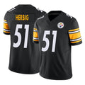 P.Steelers #51 Nick Herbig Player Black Limited Vapor F.U.S.E. Home Game Gdoa Stitched Jerseys