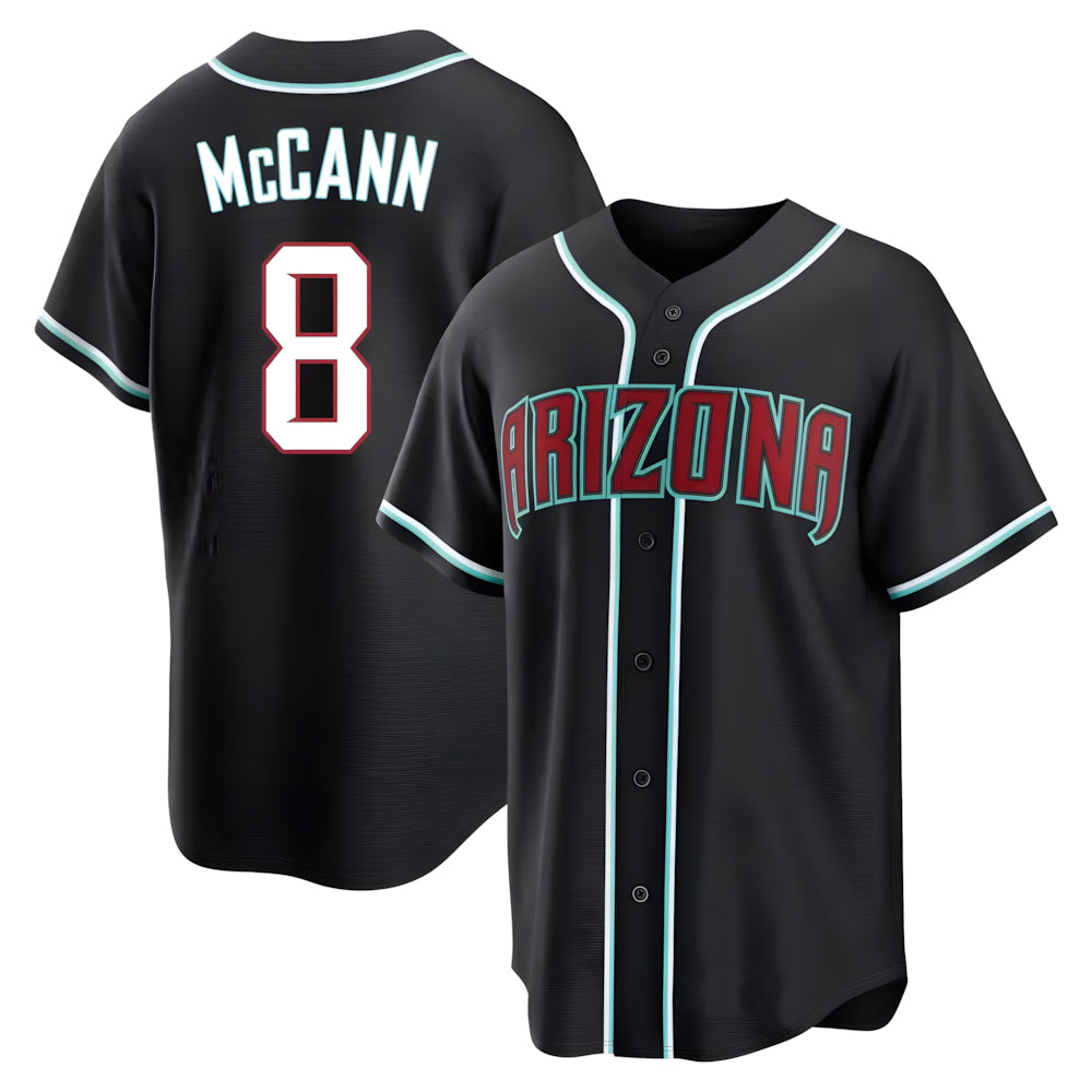 A.Diamondbacks #8 James McCann Player Black Home Game Gdoa Stitched Jerseys