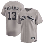 NY.Yankees #13 Jazz Chisholm Jr Player Gray Limited Home Fdoa Stitched Jerseys