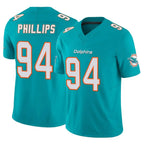 M.Dolphins #94 Jordan Phillips Player Aqua Limited Vapor F.U.S.E. Home Game Gdoa Stitched Jerseys